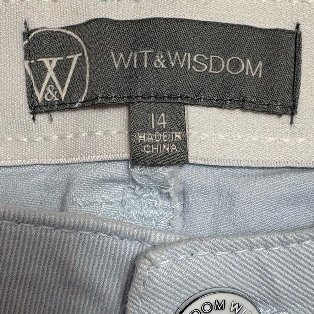 Wit‎ & Wisdom Absolution Sky Blue Denim Size 14 EUC - Picture 4 of 7